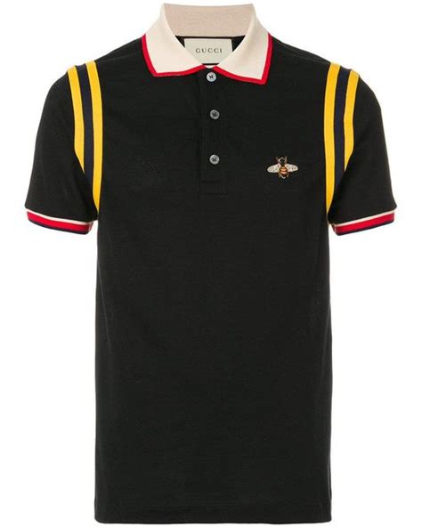 gucci bee patch polo shirt|Men's Designer Luxury Polo Shirts .